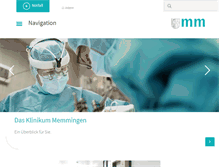 Tablet Screenshot of klinikum-memmingen.de